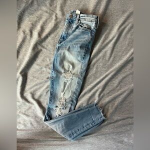 H&M Skinny Distressed Blue Jeans